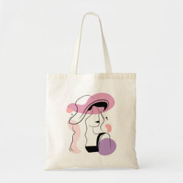 Aesthetic Woman Illustration - Tote Bag Tygkasse