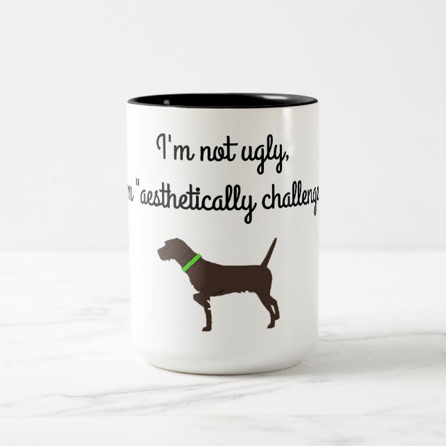 "Aesthetically utmanad" Pudelpointer kaffemugg (Center)