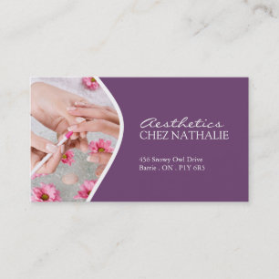 Aesthetician- och nagelteknikervisitkort visitkort