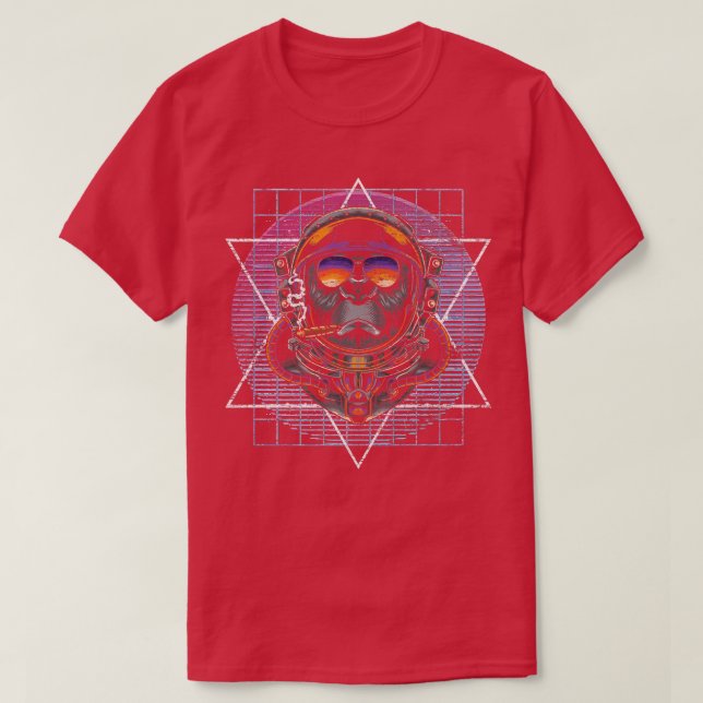 Aesthwave Aesthetics Synthwave 80 s Art Astr T Shirt (Design framsida)