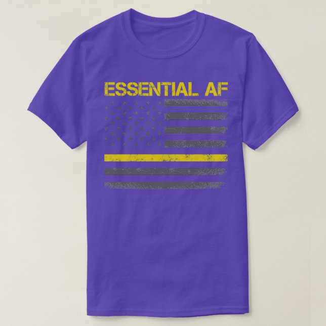 AF 911 Polissändare - tunn Gult T Shirt (Design framsida)