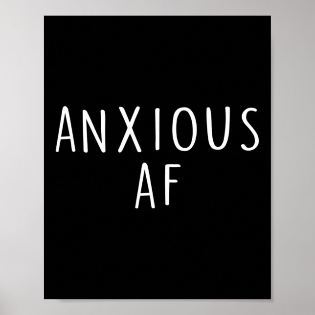 AF-ångest Panic Stressar psykiskt hälsokrig Poster (Framsidan)