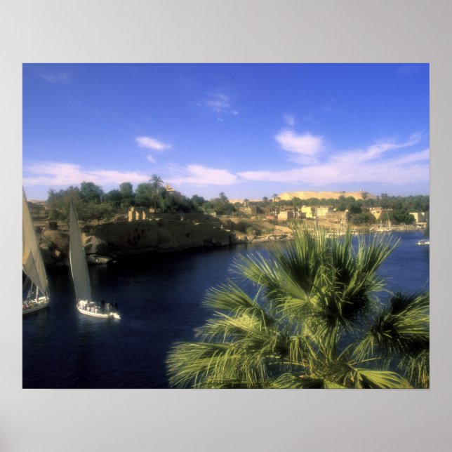 AF, Egypt, Övre Egypten, Assuan. Floden Nilen, Poster (Framsidan)