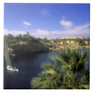 AF, Egypt, Övre Egypten, Aswan. Floden Nilen, Kakelplatta