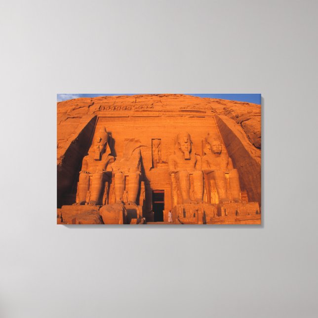 AF, Egypten, Abu Simbel. Fasaden vid solnedgång, S Canvastryck (Framsida)