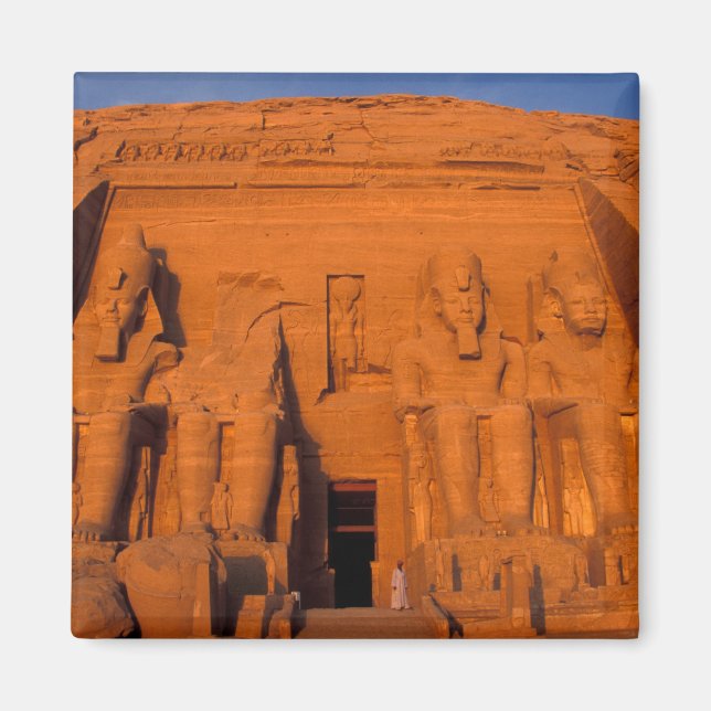 AF, Egypten, Abu Simbel. Fasaden vid solnedgång, S Magnet (Framsidan)