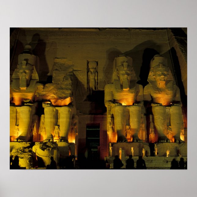 AF, Egypten, Abu Simbel. Klossalt Figurer Poster (Framsidan)
