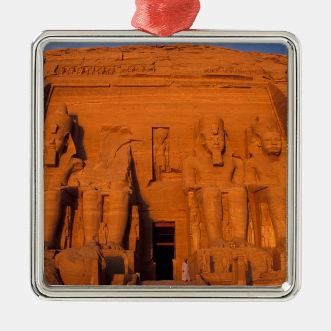 AF, Egypten, Abu Simbel. Tona vid solnedgång, Unde Julgransprydnad Metall (Framsidan)