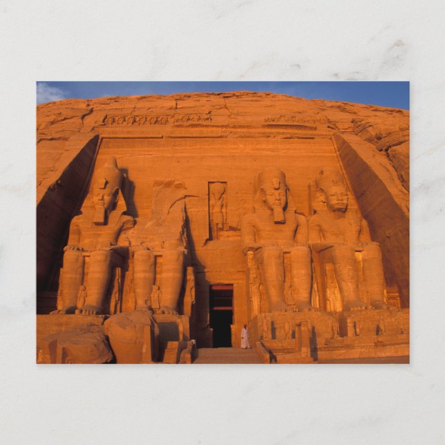 AF, Egypten, Abu Simbel. Tona vid solnedgång, Unde Vykort (Framsida)