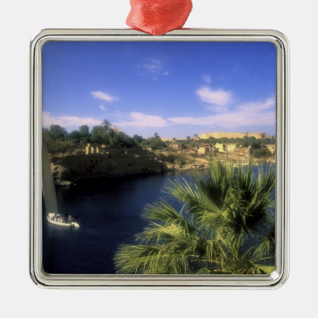 AF, Egypten, Upper Egypten, Aswan. Floden Nile Julgransprydnad Metall (Framsidan)