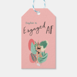 AF-Rosa och svart Bachelorette-Möhippa Presentetikett