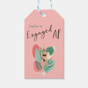 AF-Rosa och svart Bachelorette-Möhippa Presentetikett
