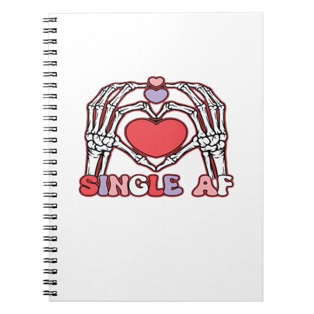 Af Skeleton Händer Valentines day Classic Anteckningsbok (Framsidan)