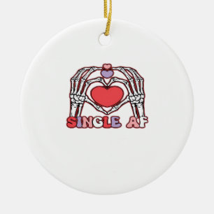 Af Skeleton Händer Valentines day Classic Julgransprydnad Keramik