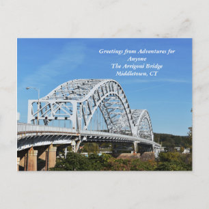 AFA Arrigoni Bridge Middletown, CT-vykort Vykort