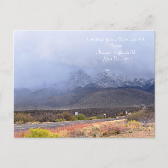AFA Faror Framför, Arizona Väg 89 Postkort Vykort (Framsida)