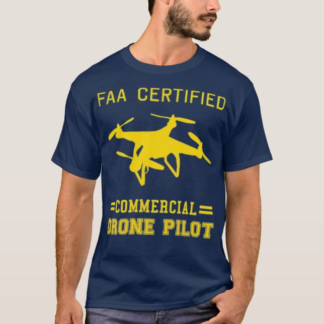 AFA-licensierad kommersiell UAS Pilot Drone T Shirt (Framsida)