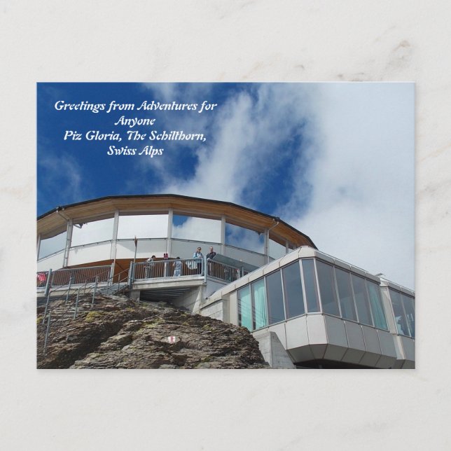 AFA vycard Piz Gloria, Schilthorn, schweiziska Alp Vykort (Framsida)