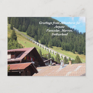 AFA-vykort, Murren Schweiz Funicular Vykort