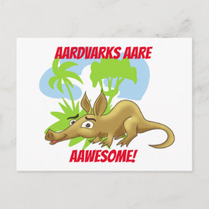 Afantastisk caartoon aardvark vykort