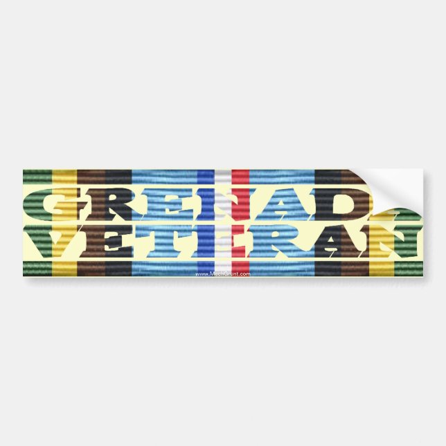 AFEM Veteran GRENADA VETERAN Bildäckslapp Bildekal (Framsidan)
