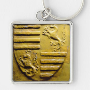 Affapest museum, hungerisk sälhistoria fyrkantig silverfärgad nyckelring