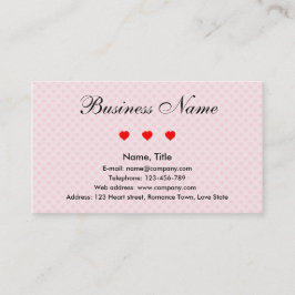 Affär av romantik visitkort