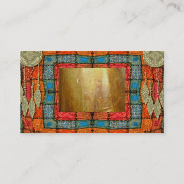 Affär för astrologi för Tarot fjäder zigensk Visitkort (Framsida)