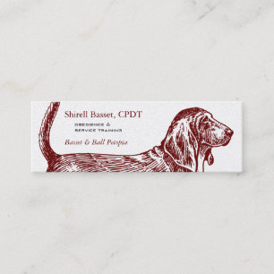 Affär för Bassethundhund Mini Visitkort