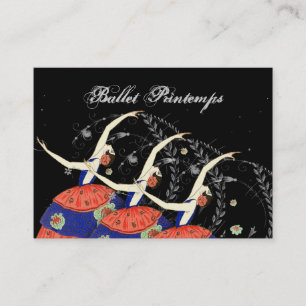 Affär för design för balettPrintemps Ballerina Visitkort