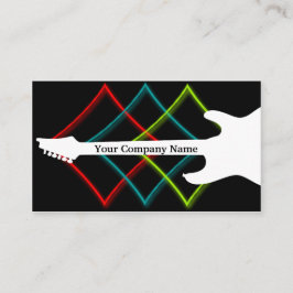 Affär för gitarr för hettpopfärg visitkort