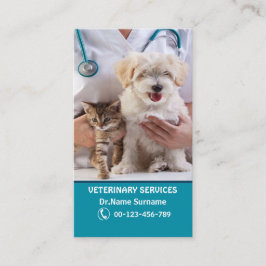 Affär för veterinär- doktor eller klinik visitkort