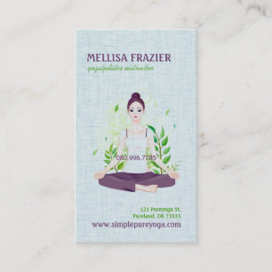 Affär/instruktör för YogaPilates meditation Visitkort