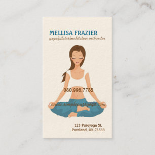 Affär/instruktör för YogaPilates meditation Visitkort