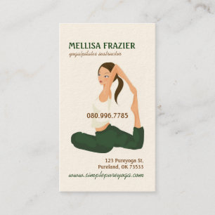 Affär/instruktör för YogaPilates meditation Visitkort