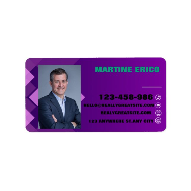 AFFÄRKORT ADRESSETIKETT (Framsidan)