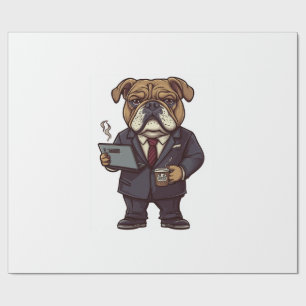 Affärs Bulldog � Rolig Kontors Hund Presentpapper