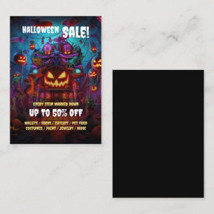 Affärs Halloweenfest Reaflygkort Visitkort