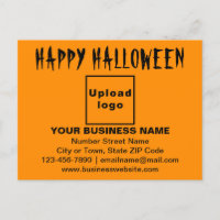Affärs Halloweenhälsning i orange färg
