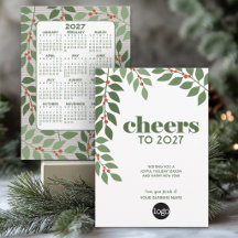 Affärs Hälsning med 2024 Kalender och Logotyp