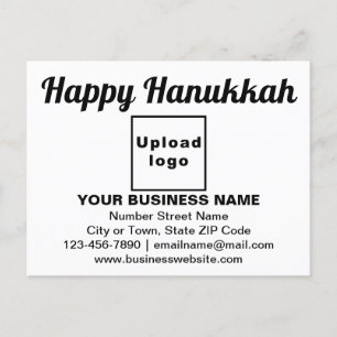 Affärs-Hanukka-hälsning på vit postkort Vykort