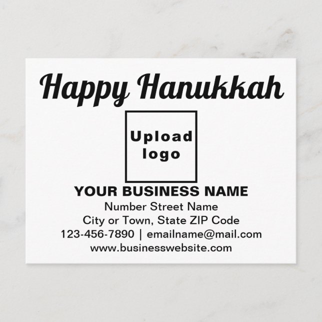 Affärs-Hanukka-hälsning på vit postkort Vykort (Framsida)