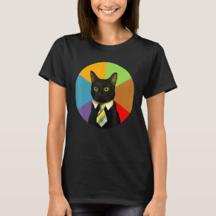 Affärs katt kattunge bär slips barn t-shirt kattäl