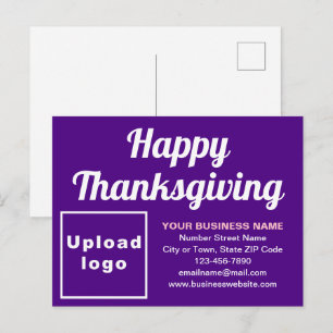 Affärs Thanksgiving Lila Högtid Julkort Helg Vykort