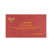 Affärsanalytiker, foenix-logotyp om lädereffekt