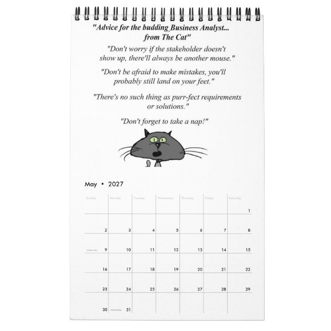 Affärsanalytiker - kalender (May 2027)