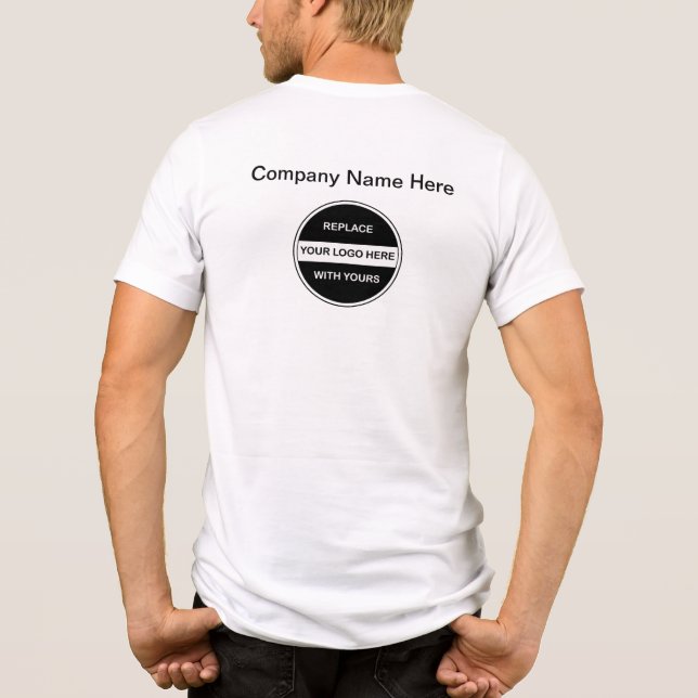 Affärsarbetskorten Logotyp för personal T Shirt (Baksida)