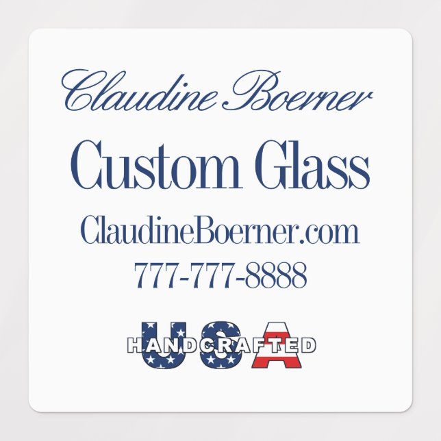 Affärsartist Crafter Watersecure Square Klistermärke (Design 1)