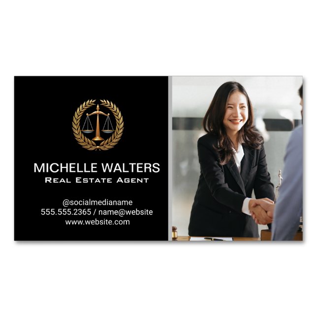 Affärsavtal | Hand Shake Magnetiska Visitkort (Framsida)