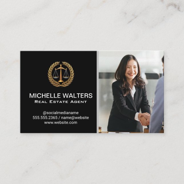 Affärsavtal | Hand Shake Visitkort (Framsida)